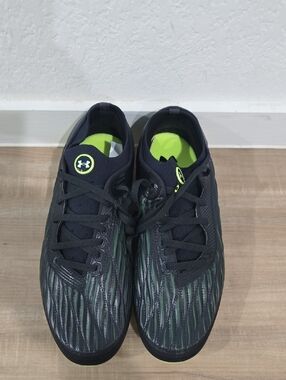 Under Armour Black with Neon Green Accent Athletic Sneakers